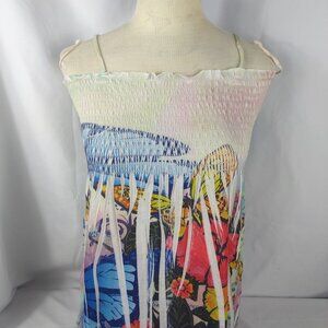 Ocean Shore Women's Elastic Stretch Sleeveless Top Multicolor Size Large